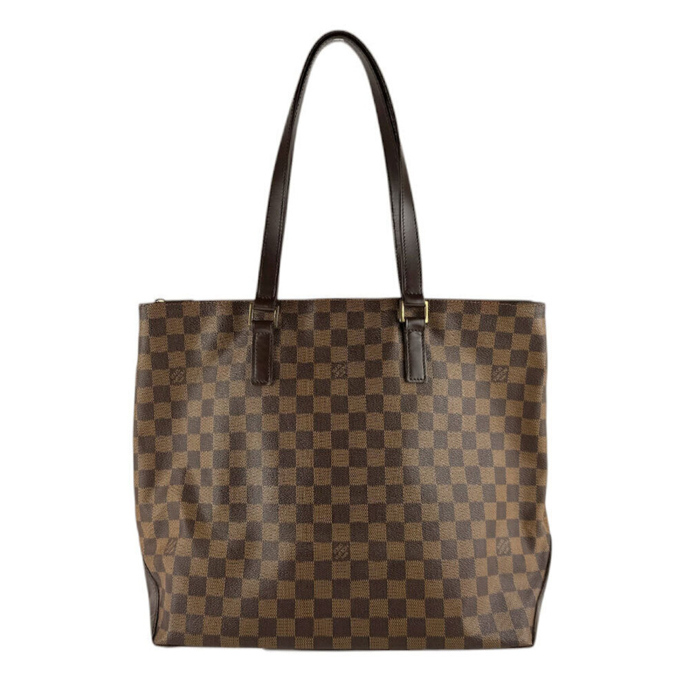 Louis Vuitton Shoulder Bag Damier Cabas Mezzo Canvas Ebene Brown